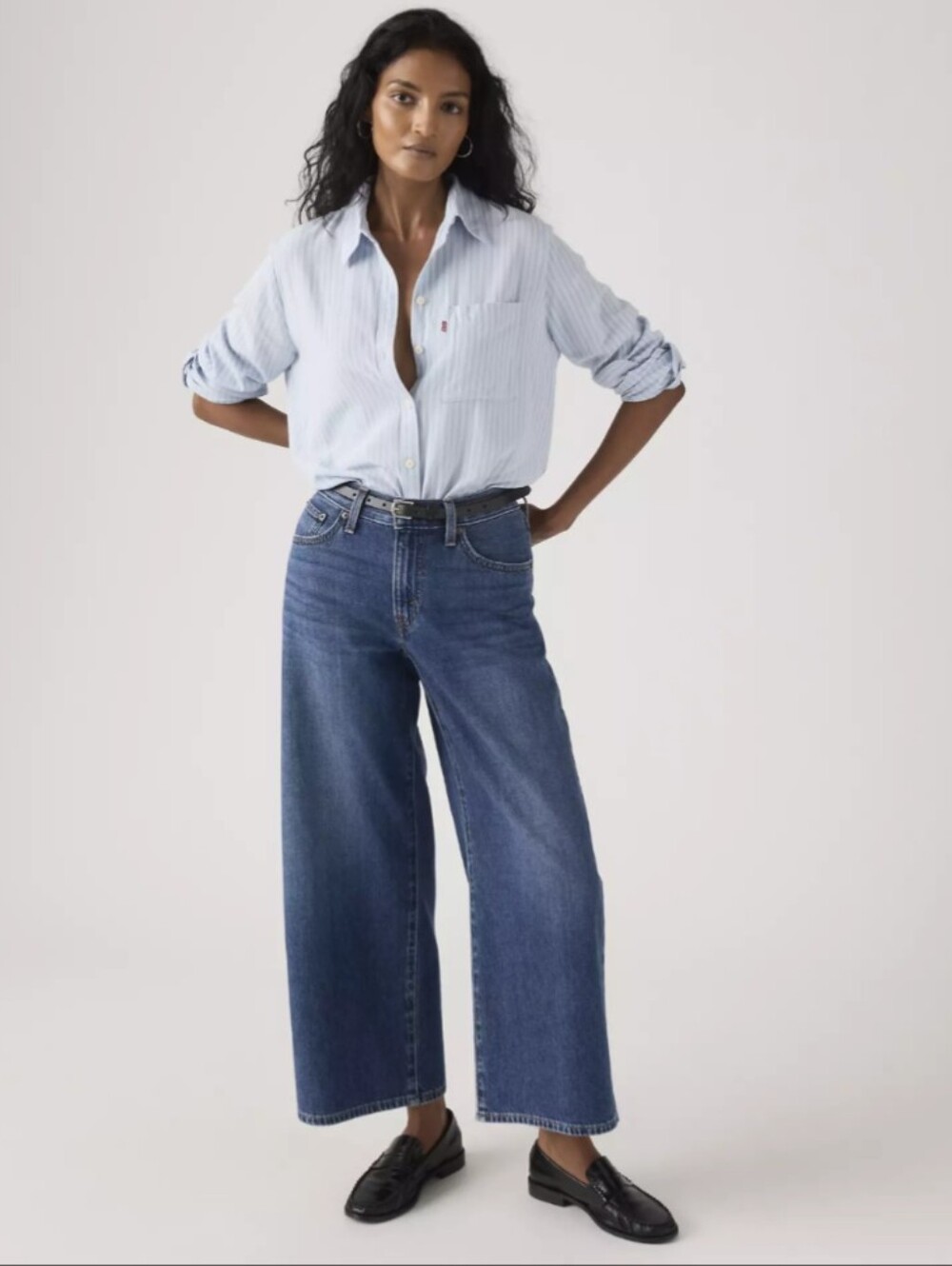 LEVIS Middy WIDE LEG Ankle Jeans Sz 32